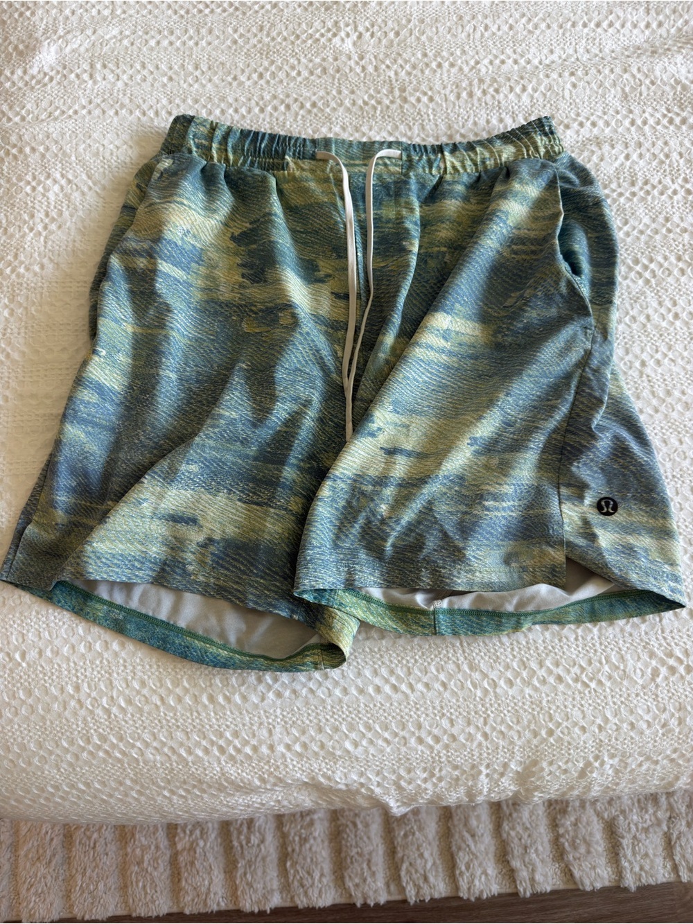 lululemon Green & Blue Camo Swim Trunks